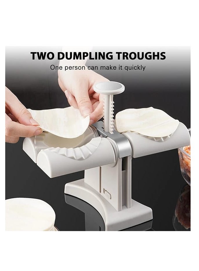 BAIG Dumpling Maker Machine Household Double Head Automatic Dumpling Mould Empanada Maker Press Pot sticker Hand Pie Maker Kitchen  - Image 2
