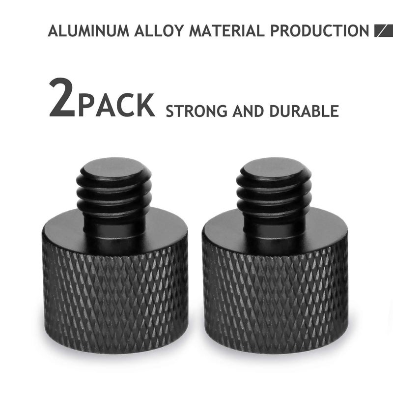 Frgyee Mic Stand Adapter 5/8 Female to 3/8 Male Screw Adapter Thread for Microphone Stand Mount to Camera Tripod Adapter 2 Pack - Image 5