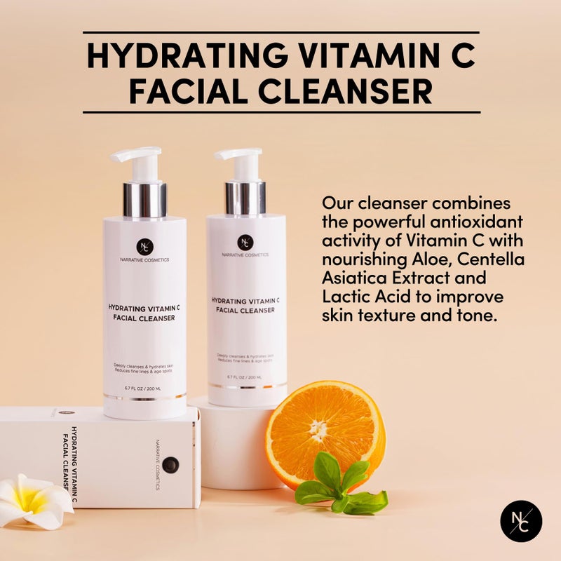 Narrative Cosmetics Vitamin C Face Wash Cleanser - Ultimate Water-Based Face Cleanser for Women - Anti-Aging and Gentle for All Skin Types- 6.7 Fl Oz (200ml) - Image 5
