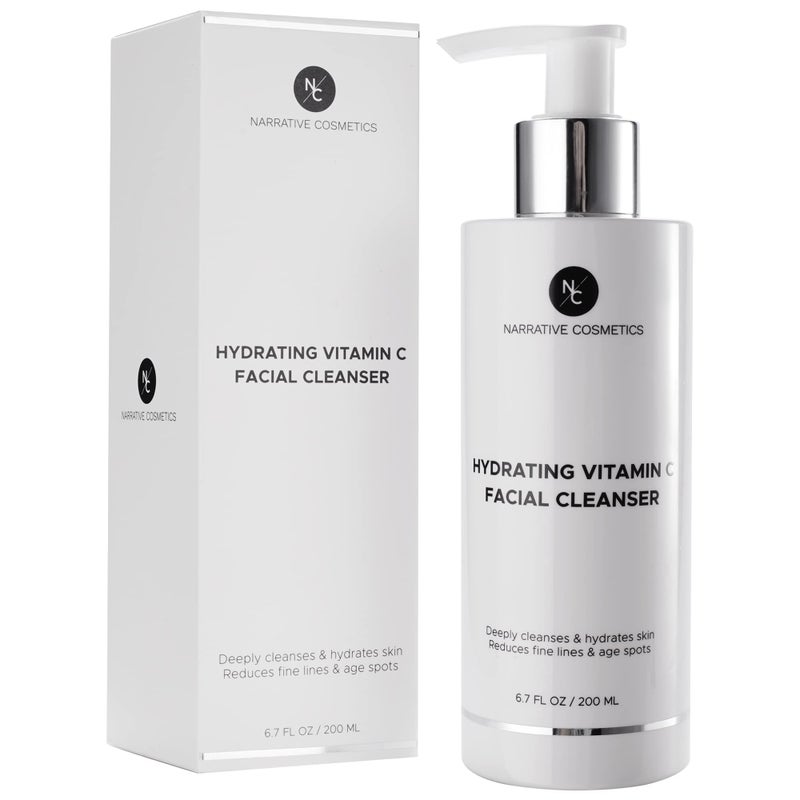 Narrative Cosmetics Vitamin C Face Wash Cleanser - Ultimate Water-Based Face Cleanser for Women - Anti-Aging and Gentle for All Skin Types- 6.7 Fl Oz (200ml) - Image 1