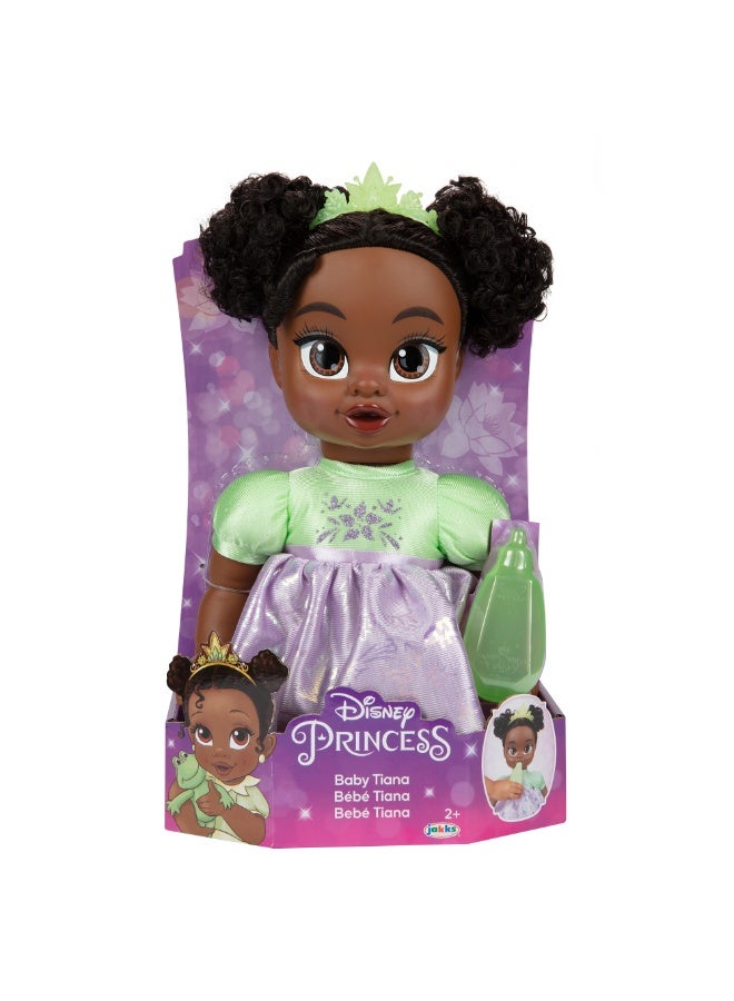 Disney Princess دمية ديزني الأميرة ديلوكسي تيانا، 12 بوصة | دمية أزياء | دمية قابلة للجمع | لعب تمثيلي | تنكر | هدية للأطفال - Image 1