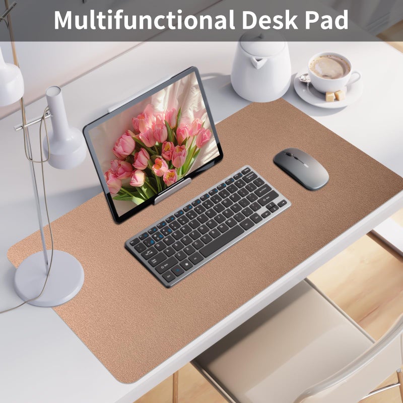 Bloss Gold Desk Mat 31.5x15.7 Inches, Desk Matt for Desktop, Waterproof Large Desk Pad, Computer Mat for Office/Home/Decor/Christmas Desk Mat - Image 2