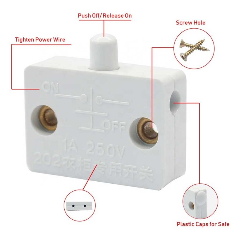 Quick Sense (Qs-WR13): Cabinet Wardrobe and Refrigerator Door Light Control Switch Pack of 8 Pieces - Image 2