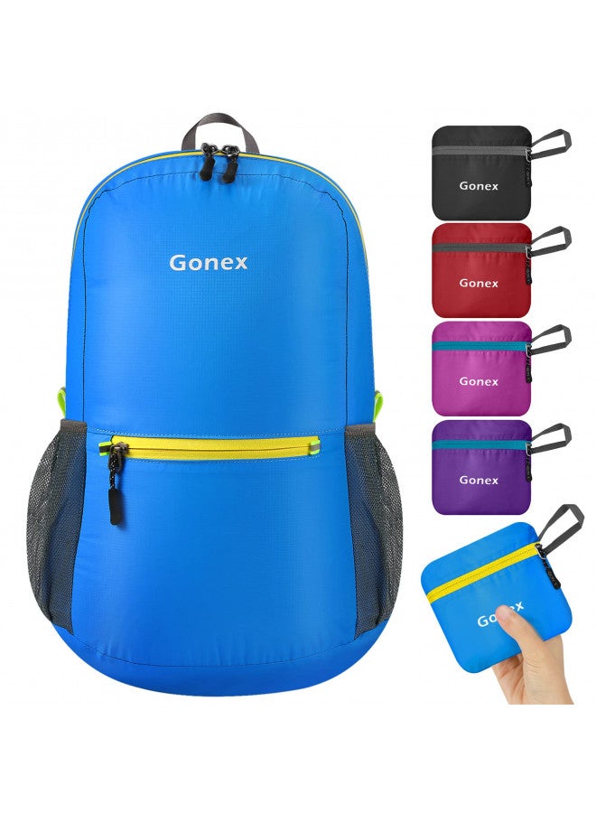Gonex Ultra Lightweight Packable Backpack Daypack Handy Foldable Camping Outdoor Travel Cycling Backpacking(Blue) - Image 1