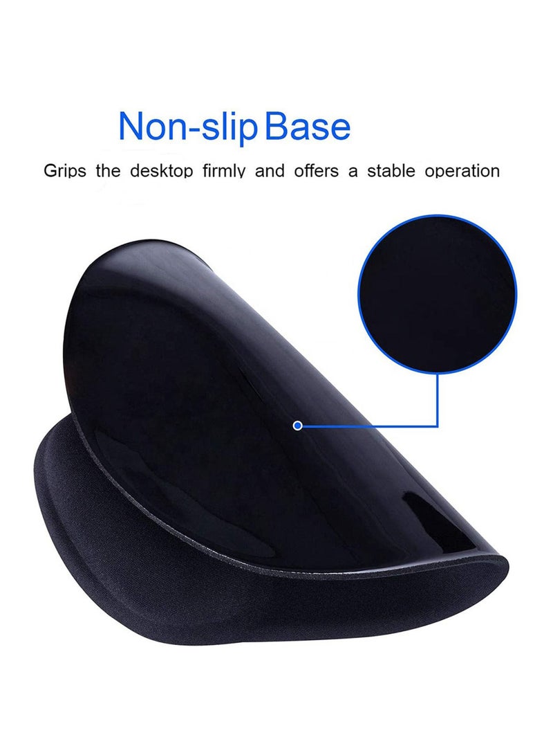 Small Mouse with Wrist Rest Pad Non-Slip Rubber Base Gaming mousepad for PC Laptop and Computer - Black  - Image 3