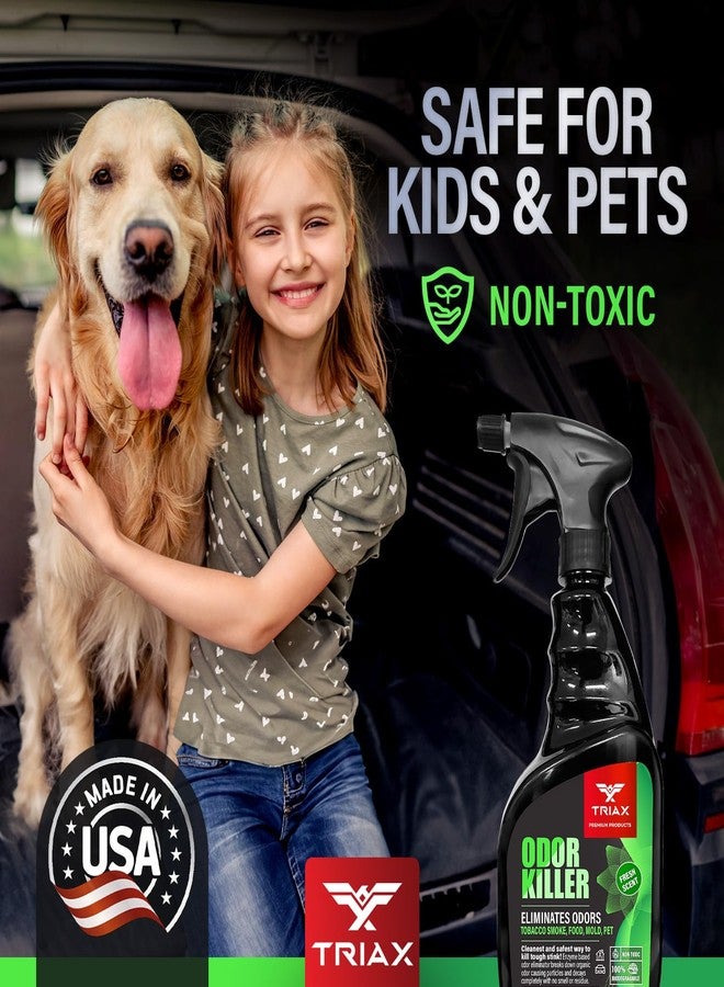 TRIAX Odor Killer - Advanced Odor Control - Ready to Use, Fresh Scent, Multi-Purpose - Non-Toxic and 100% Biodegradable - For Carpets, Fabrics, Hard Surfaces, and More - Image 4