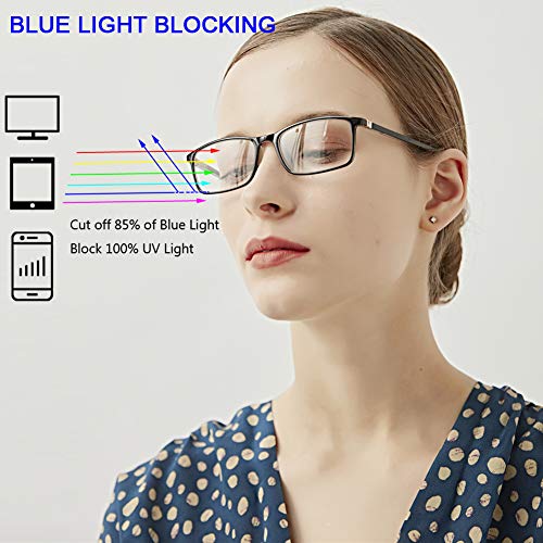 YTDBNS Professional Reading Glasses for Men/Women, Blue Light Blocking Computer Readers with Spring Hinges for Glare and UV Protection - Image 4