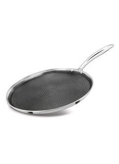 MILTON Pro cook MILTON Pro cook Triply Hexa Tech Induction Stainless Steel Tawa30 cmSilverHoneycomb NonStick StructureSturdyHandleFood GradeFlame Hot Plate SafeMetal Spoon Friendly3 Years Warranty  - Image 1