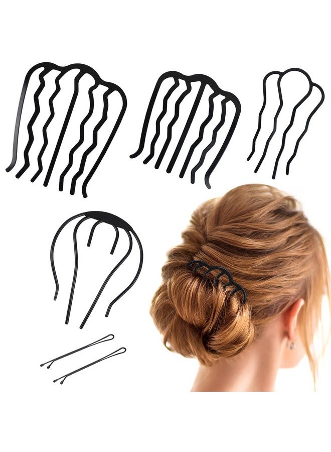 MIKIMIQI 6 Pcs Hair Side Combs For Women Accessories Hair Fork Clips For Updo Bun U Shape Hair Combs French Twist Tool Teeth Hair Pin Stick For Women Girls Vintage Hair Styling Accessories - Image 2