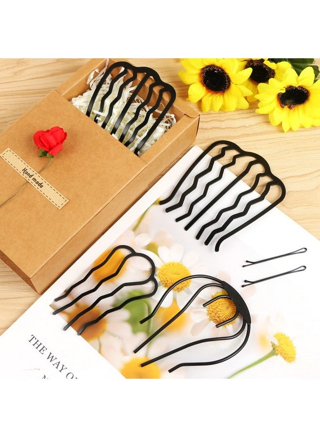 MIKIMIQI 6 Pcs Hair Side Combs For Women Accessories Hair Fork Clips For Updo Bun U Shape Hair Combs French Twist Tool Teeth Hair Pin Stick For Women Girls Vintage Hair Styling Accessories - Image 4