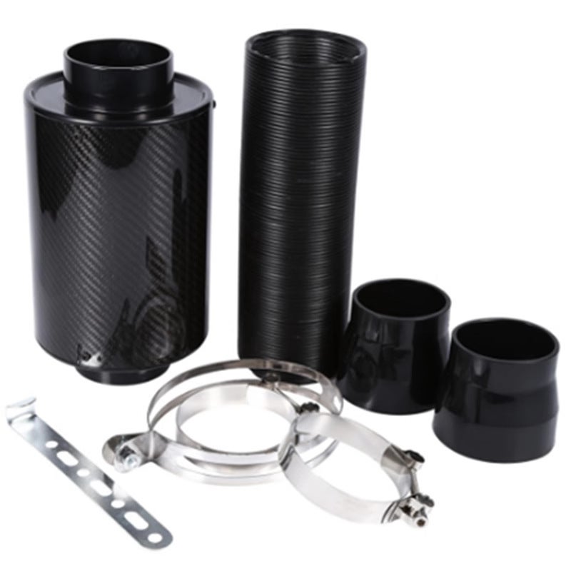 Automobile modified high-flow bellows turbocharged air-collecting box filter with wind wheel intake carbon fiber bellows Carbon fiber bellows suit