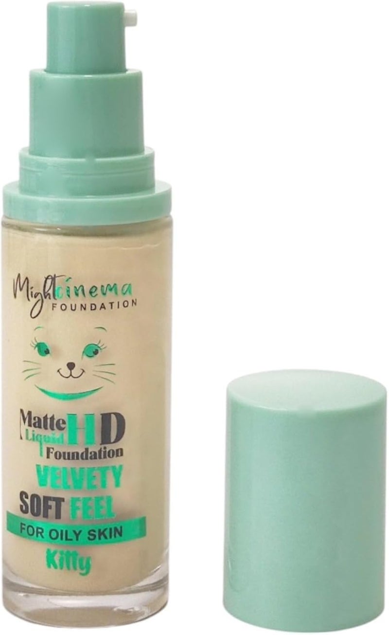 كريم أساس سائل مات عالي الجودة من مايت سينما، بملمس مخملي ناعم، مكياج احترافي - 101