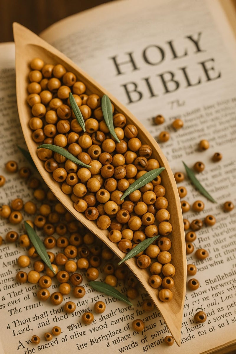 ZULUF 5mm Olive Wood Beads – Jerusalem Holy Land Round Wooden Small Beads for Crafts (60pcs) Bracelet Rosary Jewelry Making Supplies/Cuentas para Hacer Rosarios Católicos BEAD002 - Image 4
