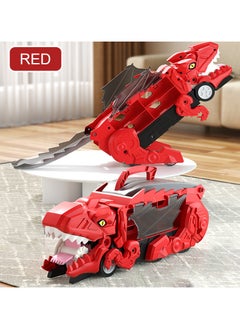 Generic Red Dinosaur Truck Toy Set, Transport Car,Storage Car Toy Set, Portable Container Truck With 6 Small Alloy Cars  - Image 5