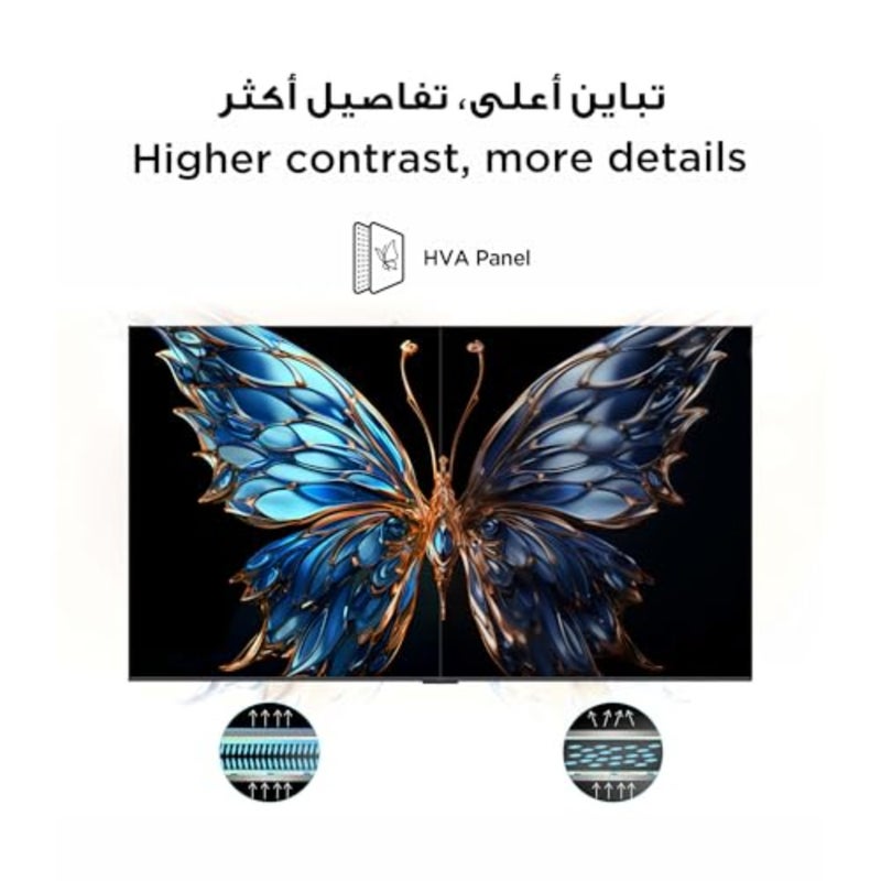 تلفزيون ذكي LED 4K UHD مقاس 65 بوصة لاستخدام غرفة المعيشة، تصميم أسود بدون إطار مع معالج AiPQ، HDR10، Dolby Audio، MEMC، HDMI 2.1، بلوتوث 5.2، WiFi 5 - Image 4