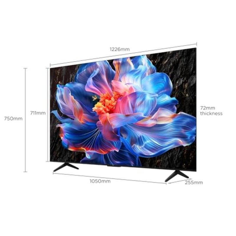 تلفزيون ذكي LED 4K UHD مقاس 65 بوصة لاستخدام غرفة المعيشة، تصميم أسود بدون إطار مع معالج AiPQ، HDR10، Dolby Audio، MEMC، HDMI 2.1، بلوتوث 5.2، WiFi 5 - Image 2
