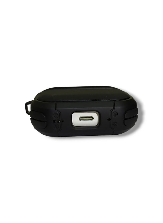 Generic - Shockproof Hard Protective Case for AirPods Pro 2 - Black - Image 1