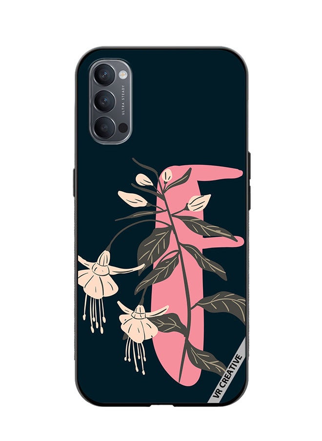 VR CREATIVE Protective Case Cover For Oppo Reno4 Pro 5G Alphabet F Design Multicolour  - Image 1