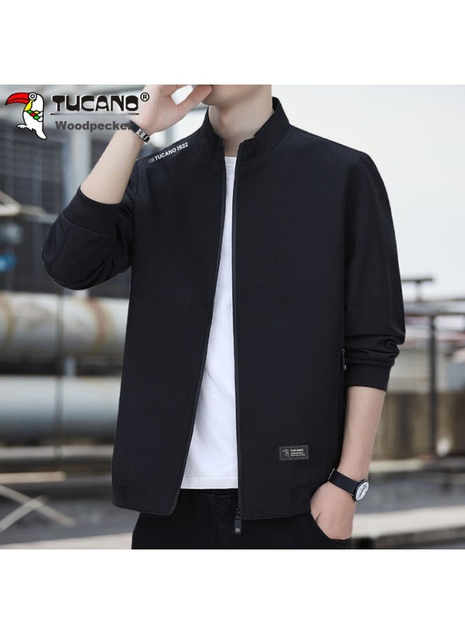 Tucano Tucano Men's Jacket, Spring And Autumn Business Casual Executive Stand-collar Loose-fit Coat, Black, Xl - Image 1