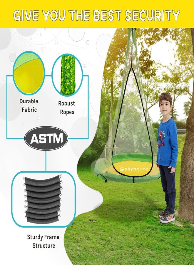SkyBound Tree Swing Saucer Swing - 600LB Weight Capacity - Outdoor Swing with Hanging Straps - Waterproof Tree Swings for Kids - Tire Swings for Trees - Durable Flying Swing Seat for Children - Image 4