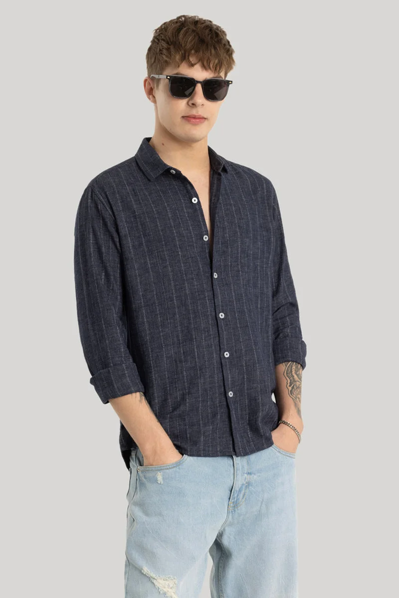 SNITCH Navy Stripes Shirt