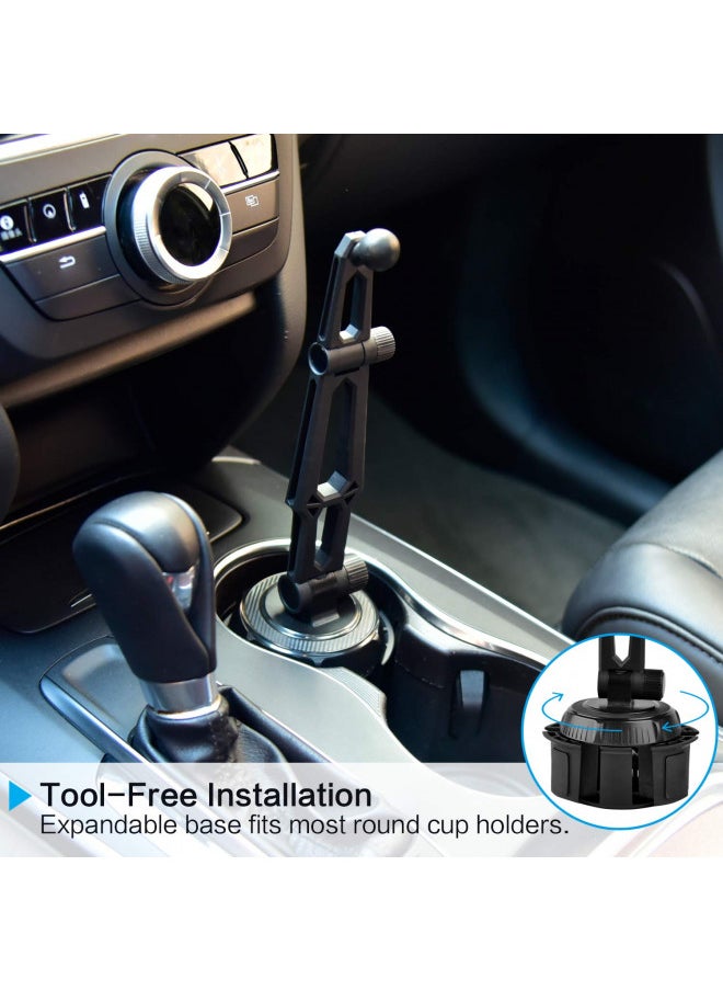 1Zero GPS Car Mount Cup Holder with Adjustable Arm for Garmin - Replacement GPS Cupholder Ball Mount for Garmin Nuvi Dezl Drive Drivesmart Zumo Driveassist DriveLuxe StreetPilot RV Portable Navigator  - Image 3