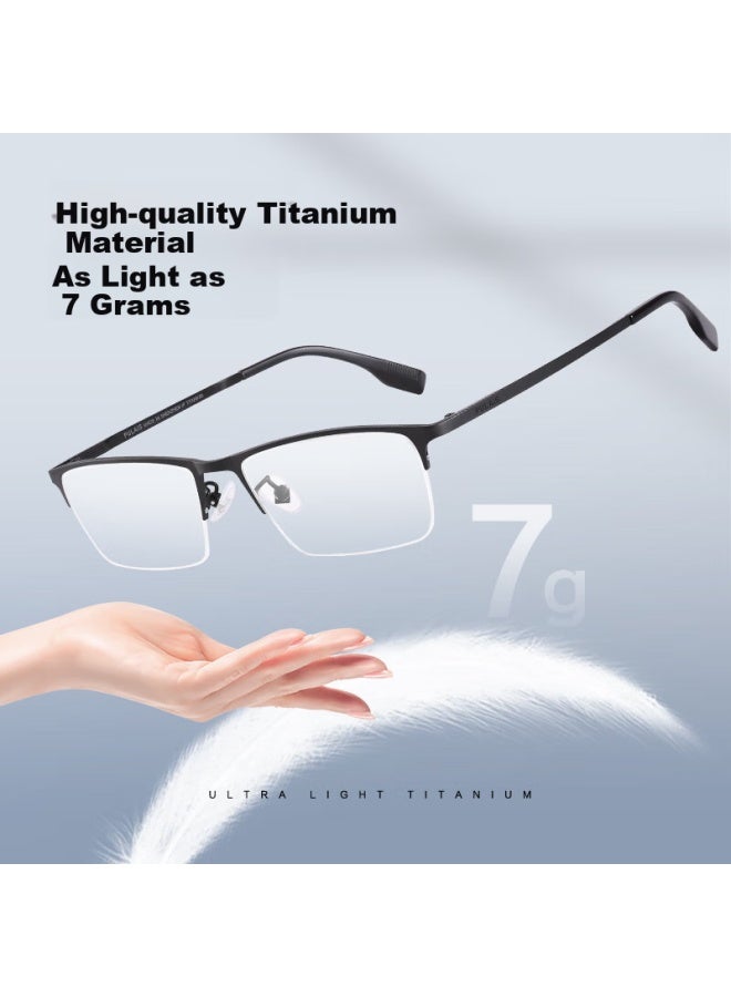 Pulais Reading Gl For Men, Pure Titanium Imported 1.60 Mr-8 Ultra-durable Ultra-clear Digital Anti-blue Light Reading Gl, 300 Degrees - Image 2