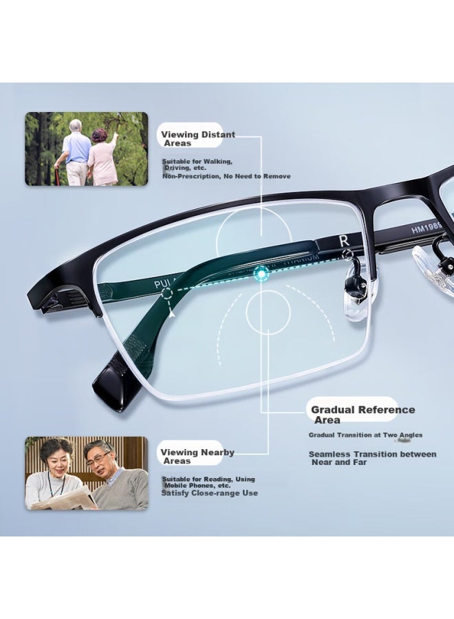 Pulais Reading Gl For Men, Pure Titanium Imported 1.60 Mr-8 Ultra-durable Ultra-clear Digital Anti-blue Light Reading Gl, 300 Degrees - Image 3