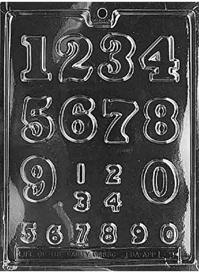 Grandmama's Goodies - L009 Number Chocolate Candy Soap Mold With Exclusive Molding Instructions - Image 1