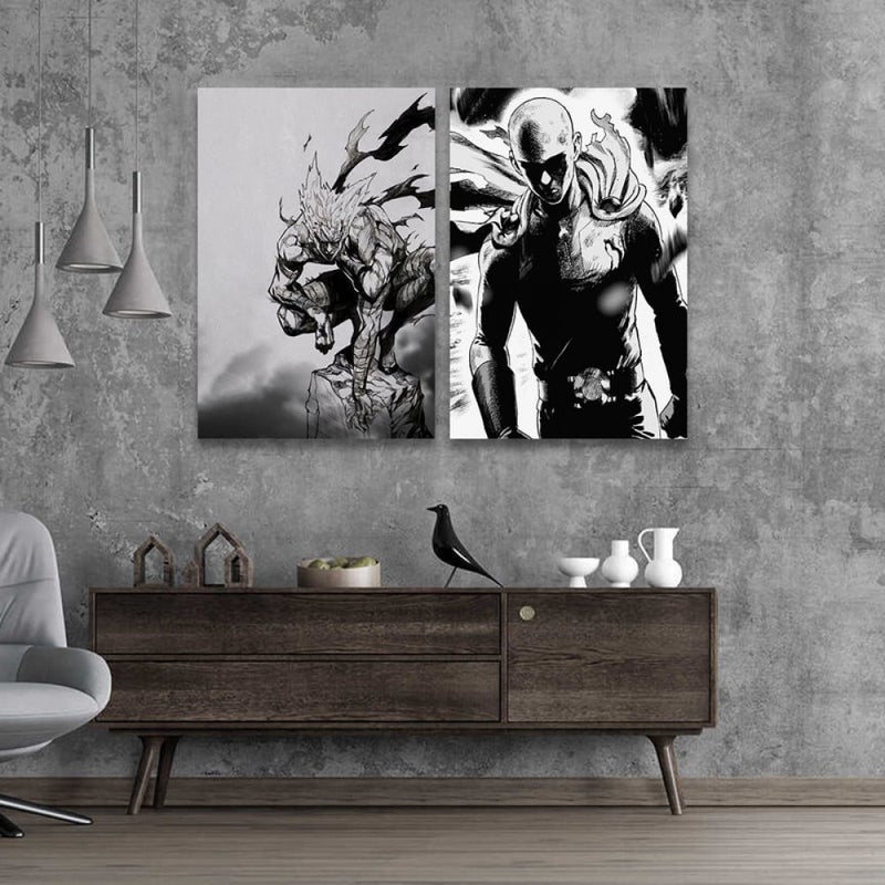 ماركتنا لوحة قماشية ثنائية بتصميم أنمي بمقاس اجمالي 100×70 سم - Image 1