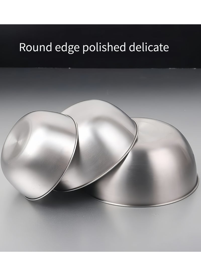 Angola Panda 3-piece 304 Stainless Steel Basin,700ml+1200ml+2000ml，Beat Eggs,Kenad Into Dough, Fruit Salad And Prepare Vegetables，Suitable for home, refrigerator and kitchen food storage organizers，Can be heated in a microwave oven  - Image 5
