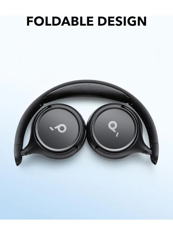 Anker Soundcore H30i Wireless Bluetooth On-Ear Headphones – 70 Hours Playtime, Bluetooth 5.3, Lightweight Foldable Design, USB-C Fast Charging, Powerful Sound with Deep Bass, Built-in Microphone – Black - Image 3