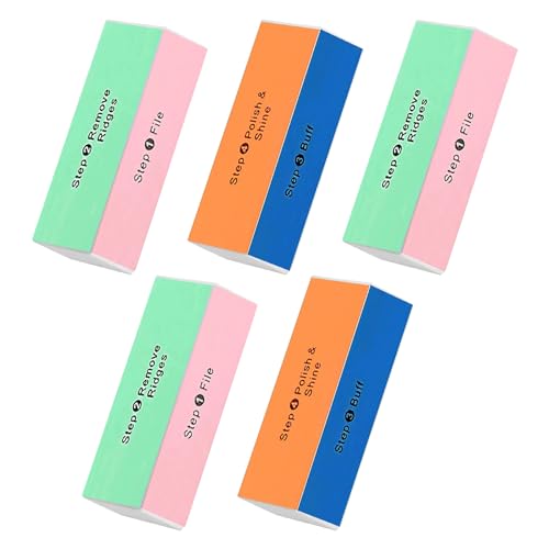 Soft N Style 5 Pack 4 Way Nail Buffer Block 4 Step Nail Buffer Block - Image 2