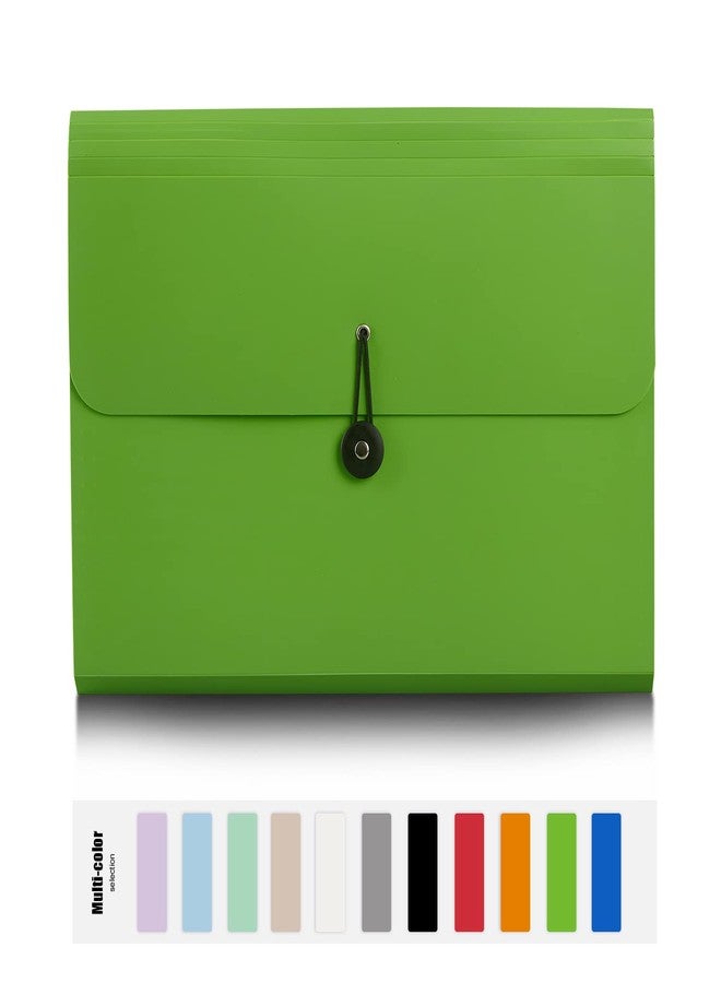 Nicfaec Expanding File Folder File Organizer 13 Pockets File Organizer Accordion Filing Folder Expandable File Folder for Documents Aesthetic Paper Organizer Folder for Work, School, Home, Office,Green - Image 2