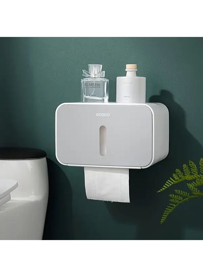 Blue Self Adhesive Paper Towel Holder Waterproof Wall Mounted No Drilling Required - Image 4