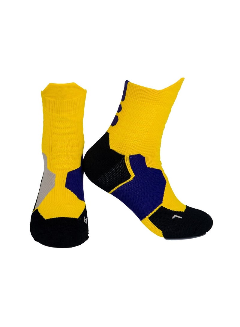 Loquat Anti Slip Mid Calf Sport Socks 