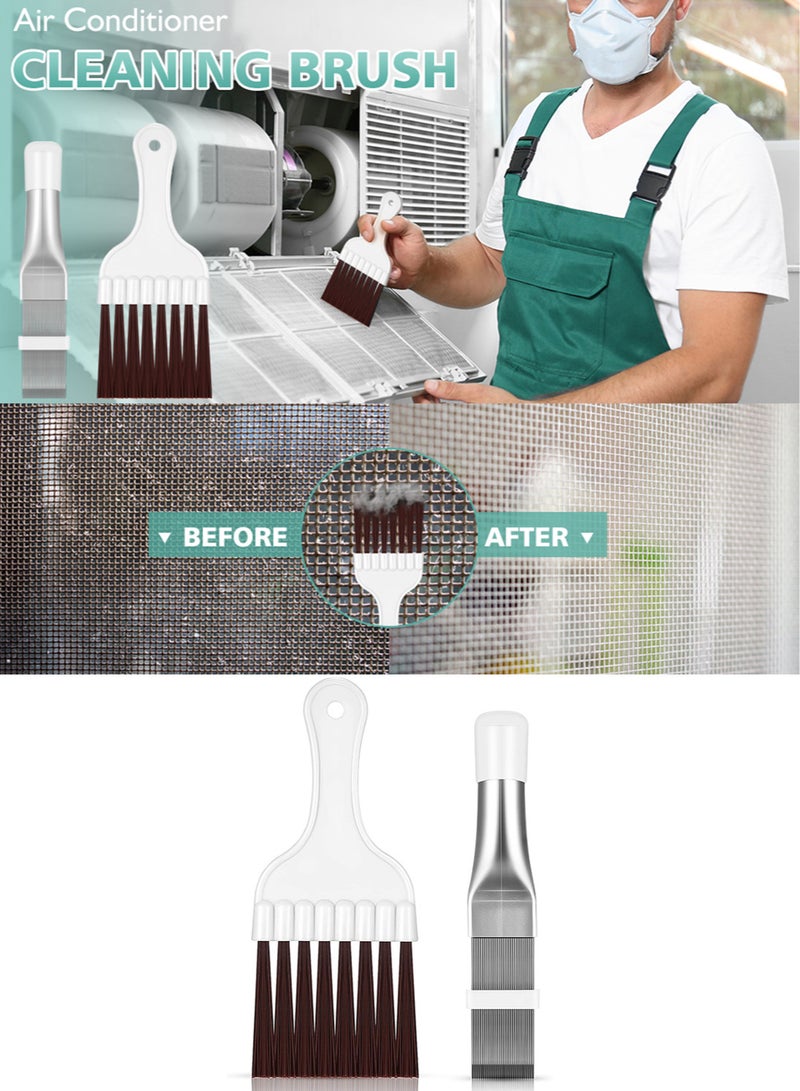 Generic 2 Pieces Air Conditioner Condenser Fin Comb, Fin Cleaning Brush Air Conditioner Coil Cleaner Refrigerator Coil Cleaning Whisk Brush Evaporator Radiator Repair Tool  - Image 3