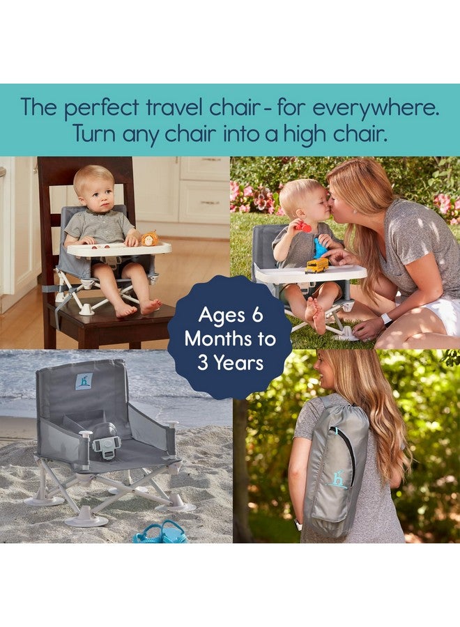 hiccapop Omniboost Travel Booster Seat With Tray For Baby, Dining Table, Camping, Beach, Grandma’S | Folding Portable Tip-Free Design Straps To Kitchen Chairs - Image 4