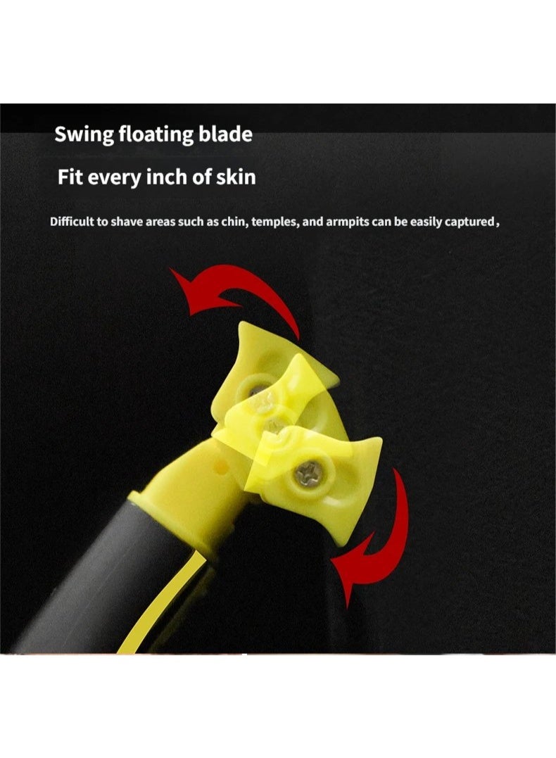 مشذب كهربائي للوجه والجسم، شفرة مزدوجة الجوانب، لاسلكي 45 دقيقة، مقاوم للماء، حلاقة جافة ورطبة للجسم كله، رمادي فحمي - Image 4