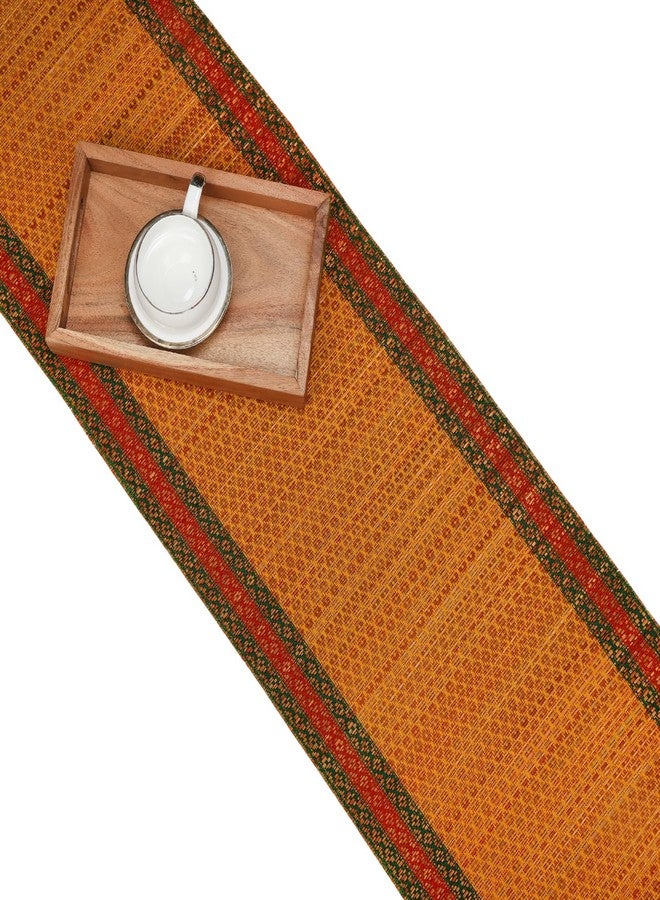 ORRIC Madurkathi Table Runner | Korai Pai Table mat for Dining Table | River Grass Table mat | Rivergrass Eco-Friendly Handmade Runner Size 12x60 Inch 1 Piece (Rust) - Image 2