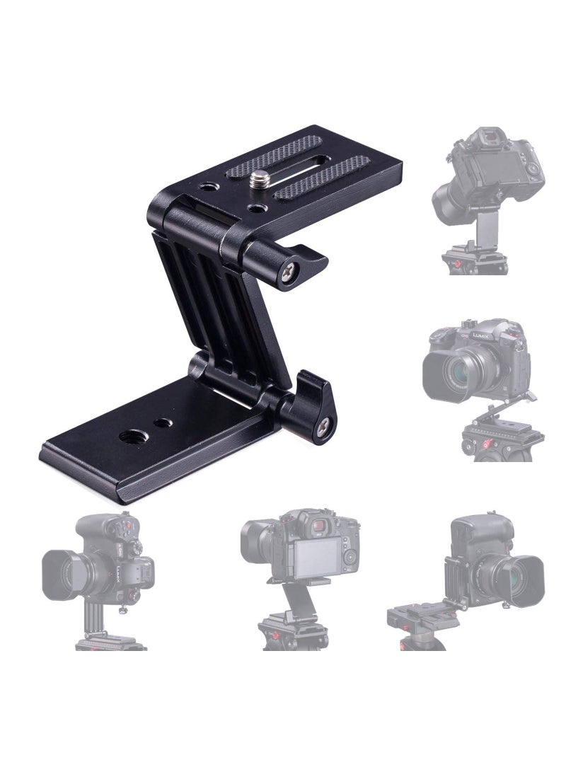 Universal Flex Tilt Head Z Mount Bracket, Tripod Head Quick Release Plate Mounting for Monopod Slider Rail Cage Rig Stabilizer Gimbal for DSLR Camera for Canon, for Nikon, for Sony, for Panasonic - Image 1