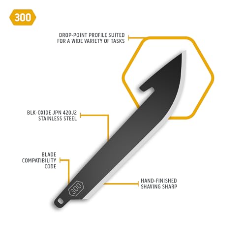 OUTDOOR EDGE RazorSafe 3" Black Drop-Point | 6 Pack of Black EDC Drop Point Blades | Compatible 3" Razor Blade Knives | Perfect for Work & Everyday Carry - Image 4