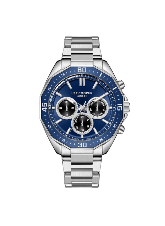 Lee Cooper Lee Cooper Men's Watch, Multi Function Display and Metal Strap - LC08021.390, Silver  - Image 1