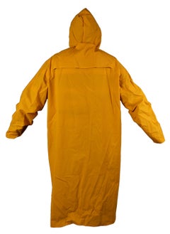 KSEIBI Heavy Duty Raincoat, Yellow, Constructed with PVC, with Head-Cover, for Outdoor Activities, Construction Workers, Farmers, Hooded Rain coat Rainwear for Waterproof Work, Breathable, Rain Jacket Poncho  - Image 2