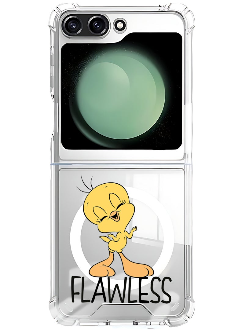 Theodor Magnetic Case for Samsung Galaxy Z Flip 6 Compatible with MagSafe Wireless Charging, Shockproof Phone Bumper Cover Flawless - Image 1