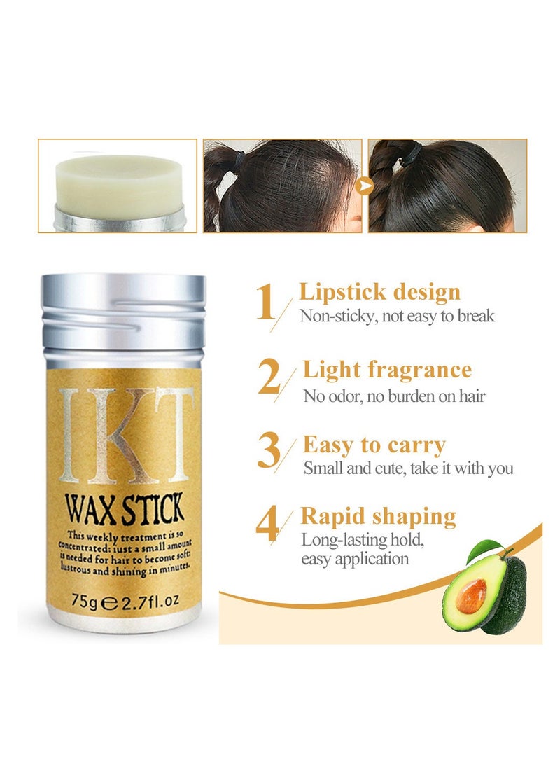 IKT 2PCS Hair Wax Stick Gel Cream Non-Greasy Style Hair Wax Stick For Men Women Broken Hair Artifact - Image 2