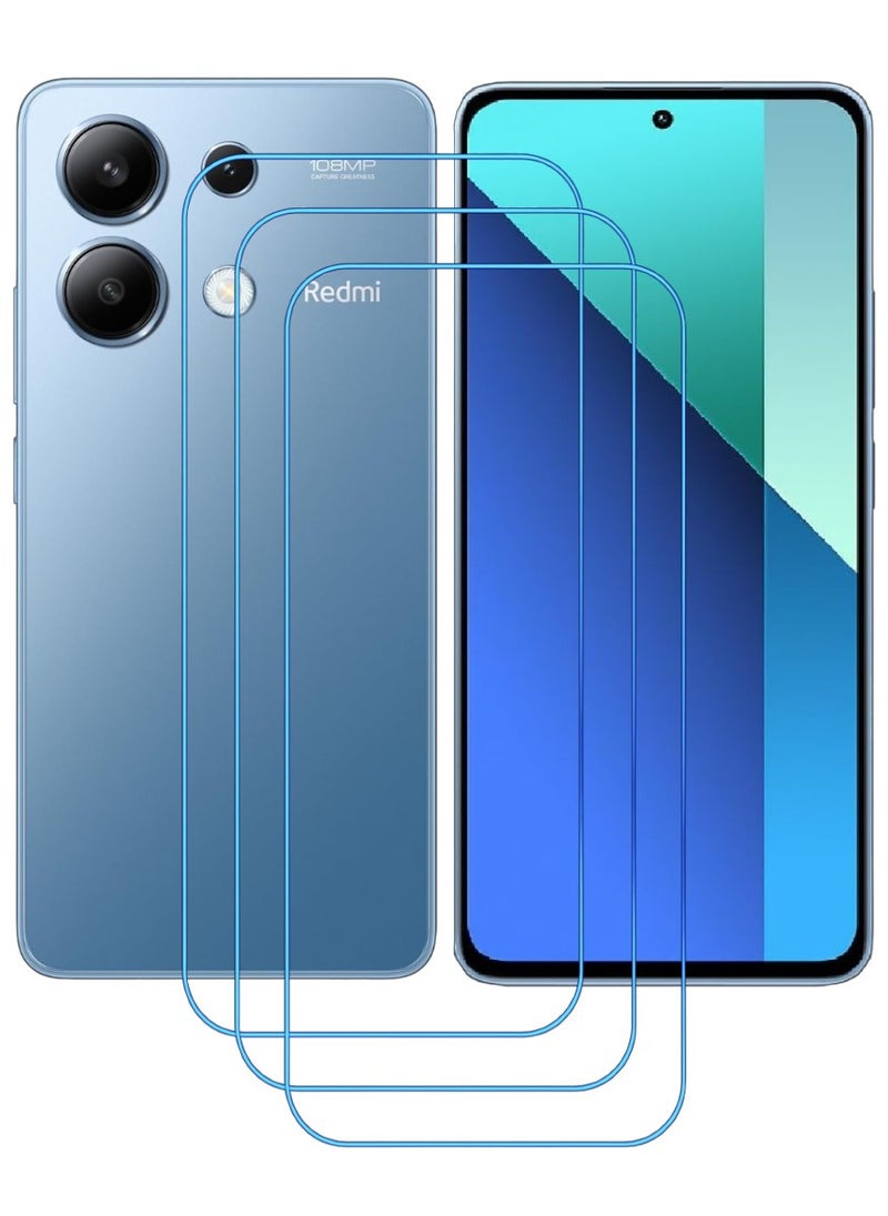 ACLIX 3 Pieces Antistatic ESD Dustproof Premium Quality High Definition Clear Tempered Glass Screen Protector Designed For Xiaomi Redmi Note 13 - Image 1