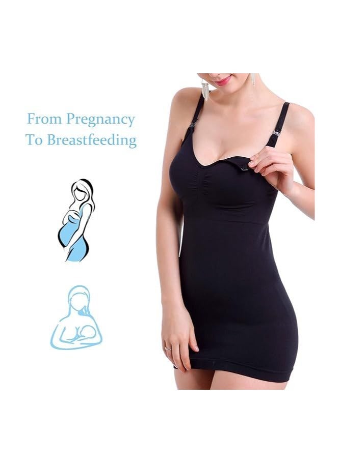 Maternity Nursing Tank Tops,Womens Nursing Maternity Cami Built in Bra Sleep Bra Pack of 3 - Image 3