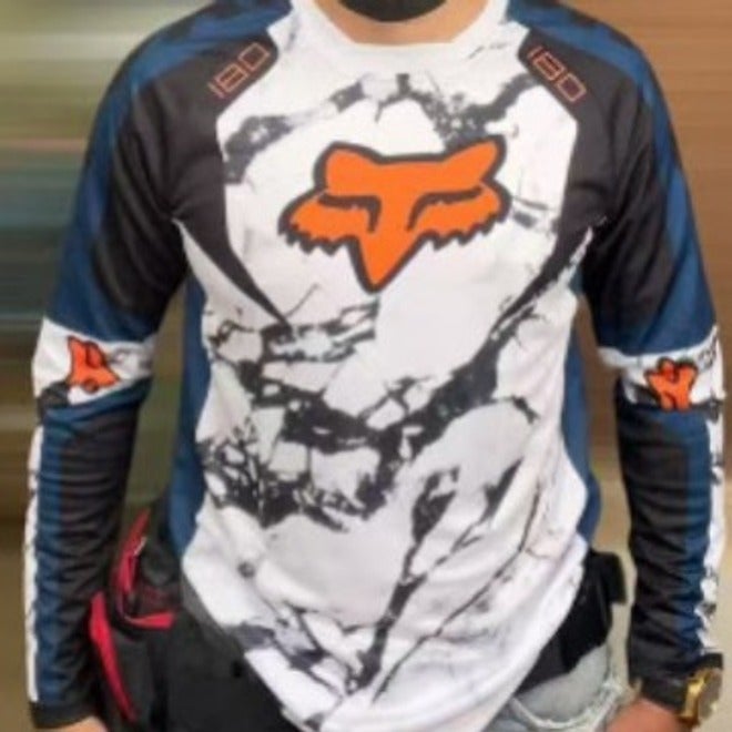 Qi Ta Summer Long Sleeve Mountain Bike Jersey - Breathable Quick-Dry Off-Road Racing Shirt for Men and Women - Image 5