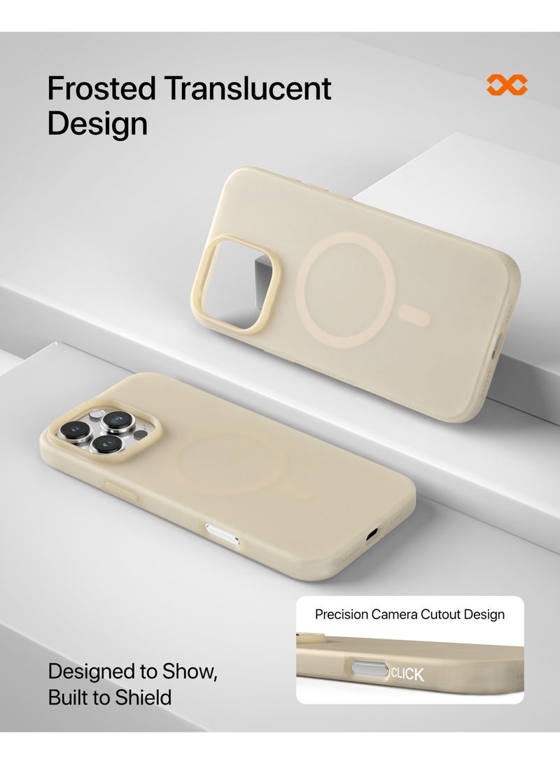 INFINYTY iPhone 16 Pro Max Silicone Case – Airify(Desert Titanium) Ultra-Thin, Lightweight, Soft-Touch Matte Finish, MagSafe Tested, Mil. Grade Drop-Tested, Anti-Slip & Anti-Scratch Protection - Image 4